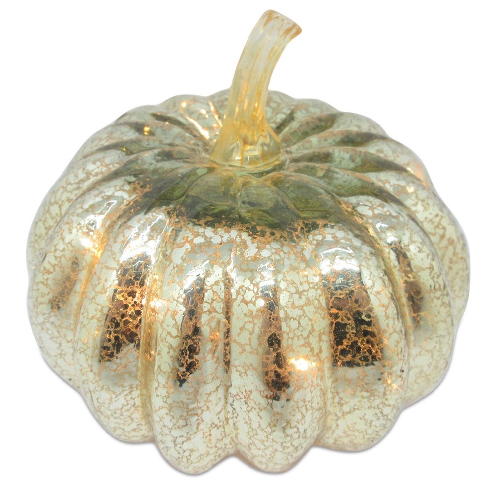Martha Stewart Glass Pumpkin Light Up Halloween Decor